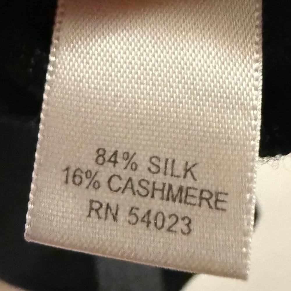 Banana Republic Silk‎ Cashmere Blend Sweater Men's XL Black Crewneck Classic